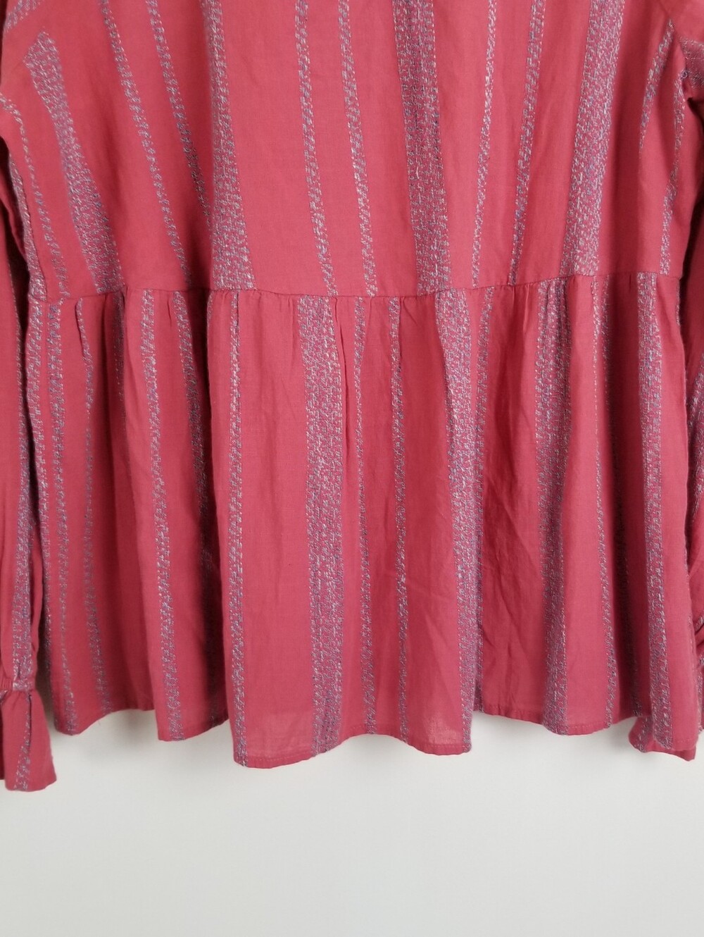 Wonderly Peplum Ruffle Top Size XL NWT - Picture 4 of 6